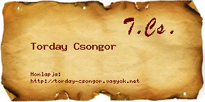 Torday Csongor névjegykártya
