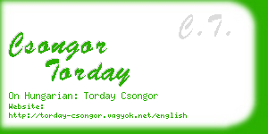 csongor torday business card